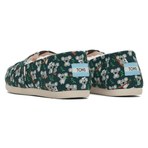 TOMS Women's Alpargata Koala Print Slip-On Flats - Forest Green 7 - Picture 8 of 8